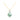jade disc pendant necklace with zircon accent in 14K gold vermeil sterling silver, 40cm adjustable chain