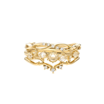 organic wave design stackable rings