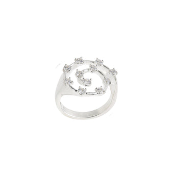 ZéFir minimalist 925 sterling silver ring with natural zircons