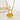 yellow citrine gemstone pendant on gold rope chain