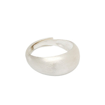 minimal open ring in sterling silver, adjustable band