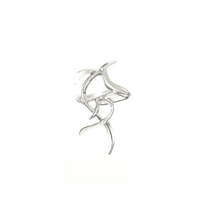 sculptural sterling silver open ring