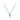 turquoise drop necklace in 14K gold vermeil copper, 46cm chain