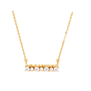 moissanite bar pendant necklace