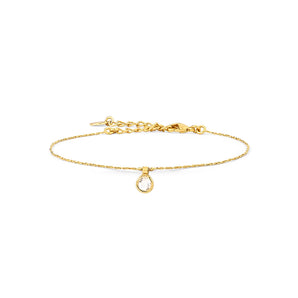 Swarovski crystal bracelet in 18K gold vermeil copper, 14cm adjustable chain

