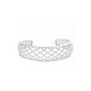 woven lace Sterling silver bangle